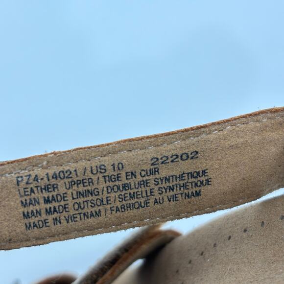 Taos Womens Sz 10 Slip On Sandals Leather Brown PZ4-14021 - Picture 3 of 14